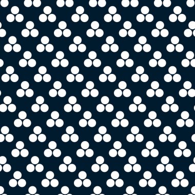 Koyu mavi arka plan üzerinde dikişsiz beyaz geometrik desen. 