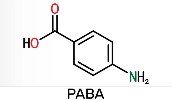 Aminobensäure Aminobensäure Paba Molekül Ist Essentieller Nährstoff Für Einige Bakterien — Stockfoto