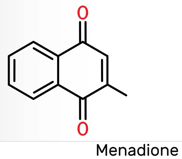 Menadion Menafton Provitamin Molekula Vitaminnak Hívják Csontváz Kémiai Képlet Illusztráció — Stock Fotó