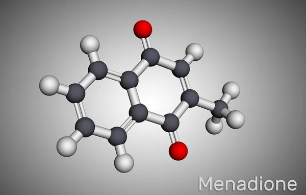 Menadione Menafthone Molecola Provitamina Chiama Vitamina Modello Molecolare Rendering — Foto Stock