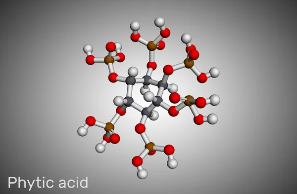 Ácido Fítico Ácido Fítico Fitato Fitina Myo Inositol Hexakisfosfato Molécula — Foto de Stock