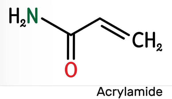 Akryloamid Acr Cząsteczka Amidu Akrylowego Jest Prekursorem Poliakryloamidów Wzór Chemiczny — Zdjęcie stockowe