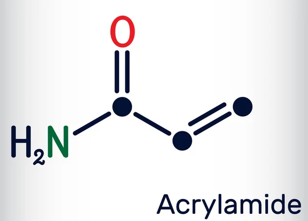 Acrilamida Acr Molécula Amida Acrílica Precursor Las Poliacrilamidas Fórmula Química — Archivo Imágenes Vectoriales