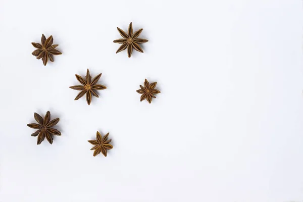 Anís Estrellado Sobre Fondo Blanco Top Vie — Foto de Stock