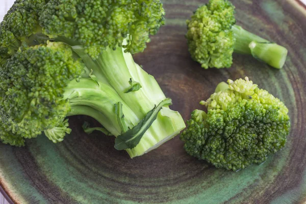Brokoli kubis menutup. Tampilan atas — Stok Foto