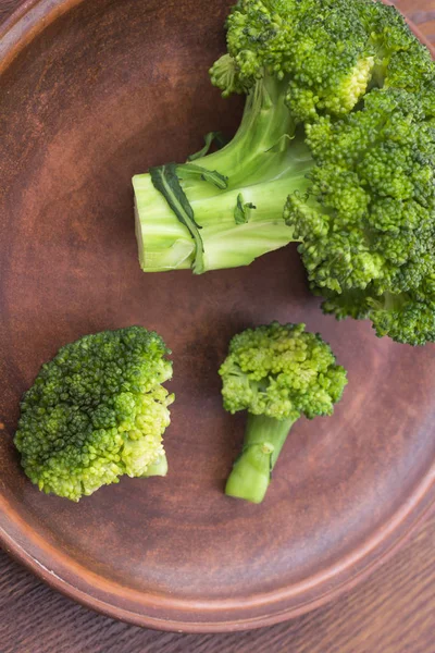 Broccoli cabbage close up. Top view — Stock Photo, Image