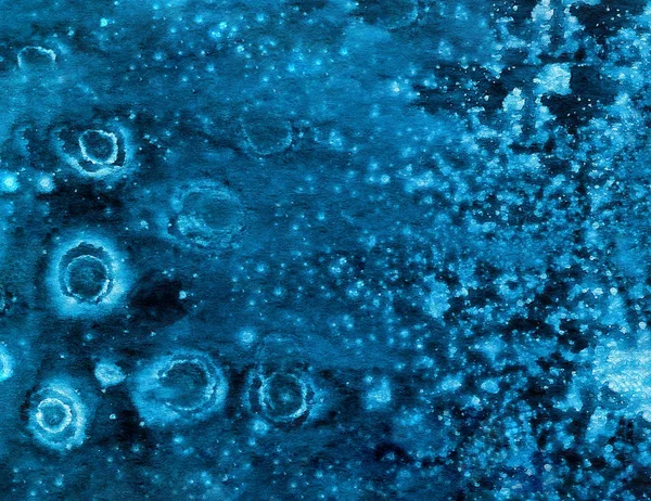 Azul Escuro Fundo Aquarela Abstrato — Fotografia de Stock