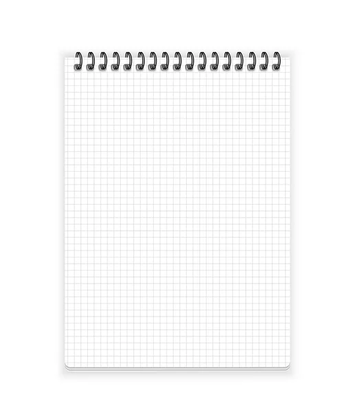 Notebookpapier Witte Vector — Stockvector