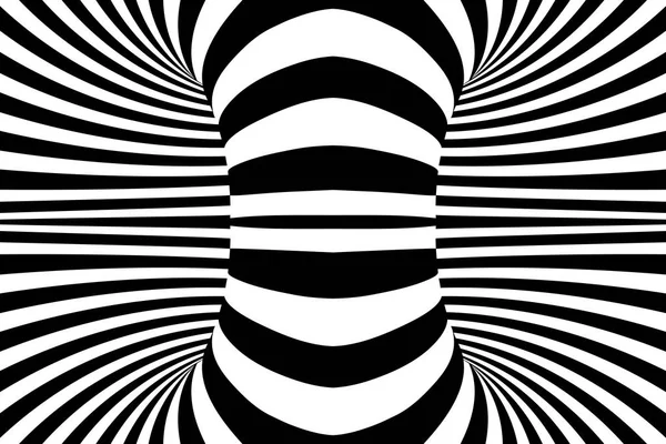 Black and white lines optical illusion