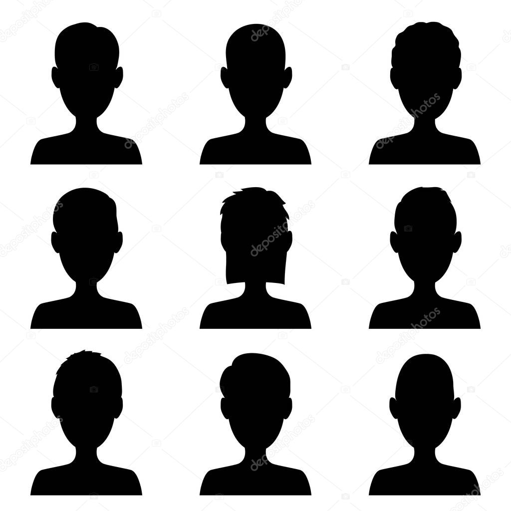 People icons set isolated on white background