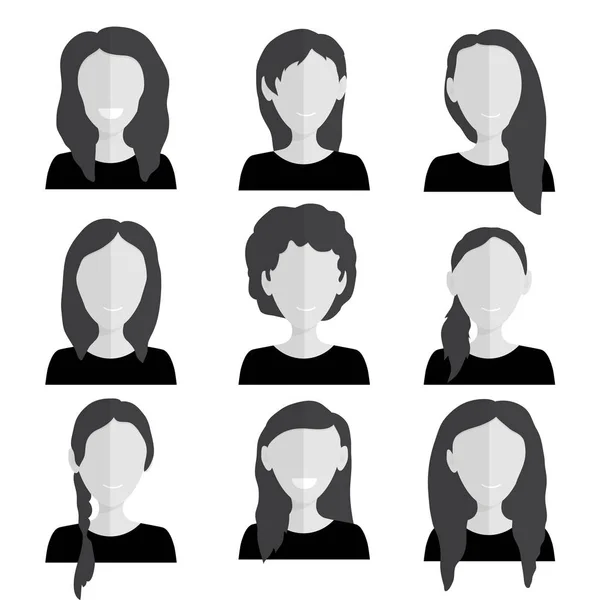 Conjunto vectorial de iconos de personas planas — Vector de stock