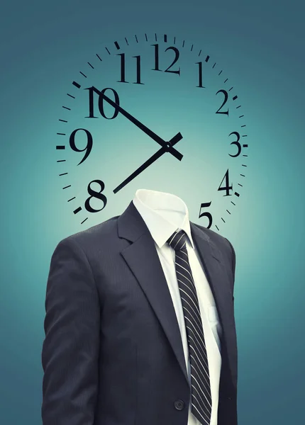 Horloge concept d'homme d'affaires — Photo