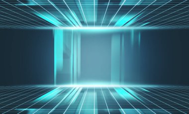 Veri içeren gelecekteki oda sunucusu. İletişim ve transfer kavramı .