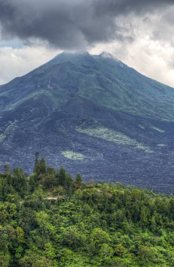 Endonesi, Bali adasındaki Batur volkanı manzarası