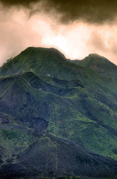 Landscape Batur Volcano Bali Island Indonesi — Stock Photo, Image