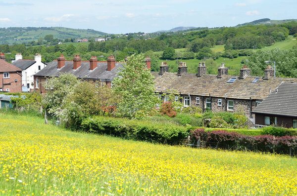 Classic british landscape at the Peak district near Manchester