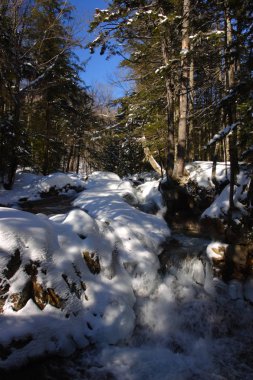 Franconia Notch, oluklu kuzeyinde. 
