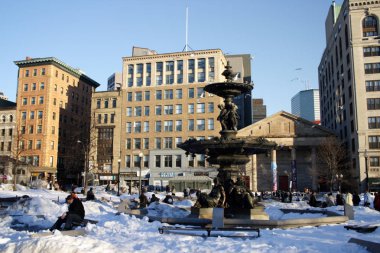 Ticari yapı ve Boston şehir merkezinde manzarası