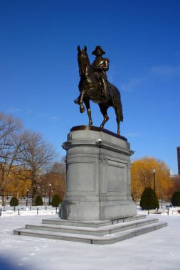 Boston, Massachusetts, ABD 'de kar yağışının stok görüntüsü