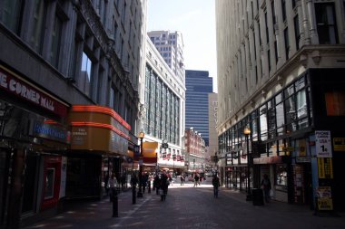 Ticari yapı ve Boston şehir merkezinde manzarası