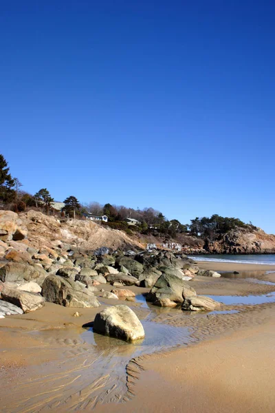 Singing Beach Tire Son Nom Sable Qui Chante Lorsque Vous — Photo