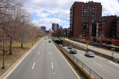 Bina ve Boston şehir merkezinde manzarası
