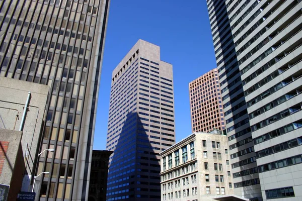 Budynek Handlowo Usługowy Panoramę Boston City Center — Zdjęcie stockowe
