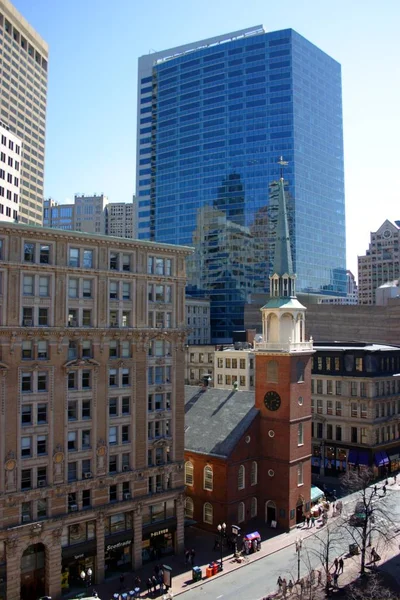Kommersiella Byggnader Och Skyline Boston City Center — Stockfoto