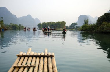 Yangshuo Guilin, Çin 'de manzara