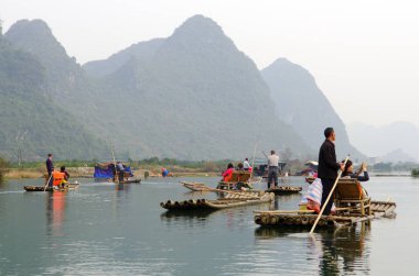 Yangshuo Guilin, Çin 'de manzara