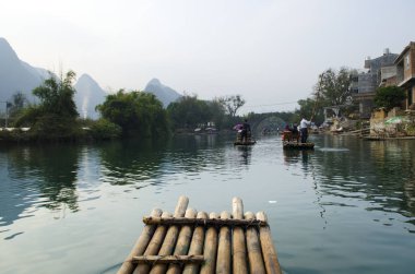 Yangshuo Guilin, Çin 'de manzara