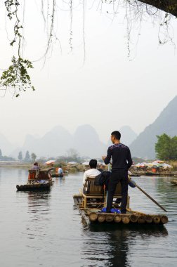 Yangshuo Guilin, Çin 'de manzara