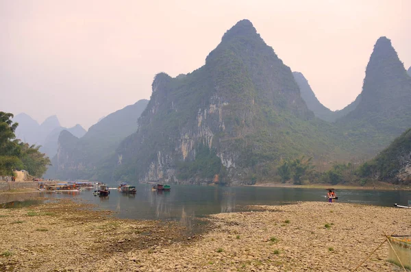 Τοπίο Στο Yangshuo Guilin Κίνα — Φωτογραφία Αρχείου