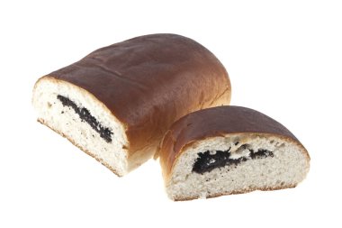 Beyaz arka plan üzerinde izole poppy ile topuz