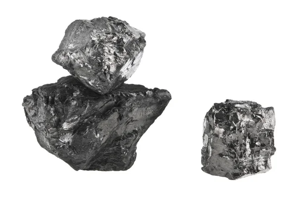 Carvão Isolado Sobre Fundo Branco Imagens Royalty-Free