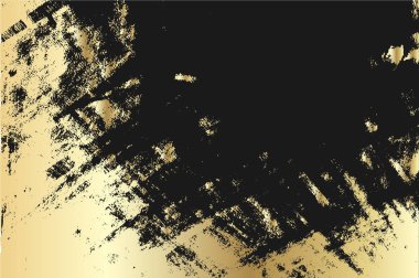 Altın boya doku. Sıkıntı altın gradyan arka planı. Gürültü dikdörtgen damgası. Metalik grunge arka plan. Vektör çizim