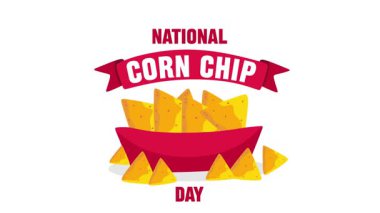 Lezzetli mısır cipsiyle ulusal mısır cipsi günü.