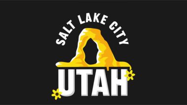 Salt Lake City, Utah Güzel manzaralı siluet