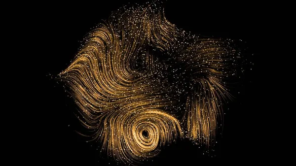 Abstract Particle Background. Elegant Particles on Black Background