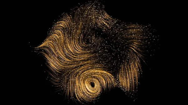 Abstract Particle Background. Elegant Particles on Black Background