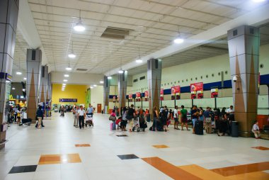 Singapur - 17 Ekim, 2010:Departure hall (yıkıldı şimdi terminal düşük maliyetli havayolu).