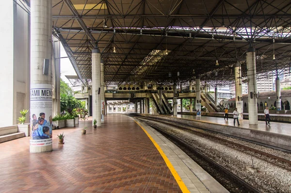 Kuala Lumpur Malausia 2014 Železniční Tratě Platformy Staré Nádraží Kuala — Stock fotografie