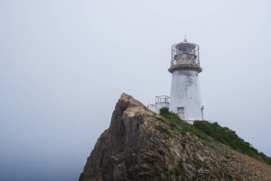 Briner Burnu. Primorsky Krai. Uçurumun tepesinde, bir