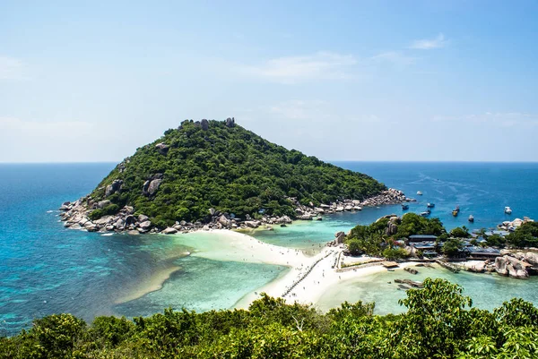 Isola di Koh Nang yuan, Surat, Thailandia. uno dei più famosi divi — Foto Stock