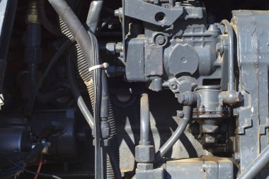 çiftlik mekanik motor Traktör araç bölümü arka plan