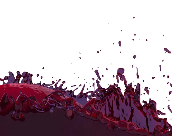 red juice splashing fruity purple liquid splash 3D illustration
