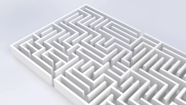 maze 3D illustration complex problem and solution business concept