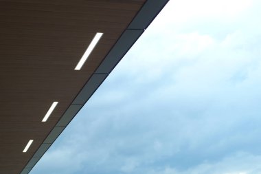 terminal istasyonu havaalanı modern mimari ışıkları gökyüzü endüstriyel kalkış çatı