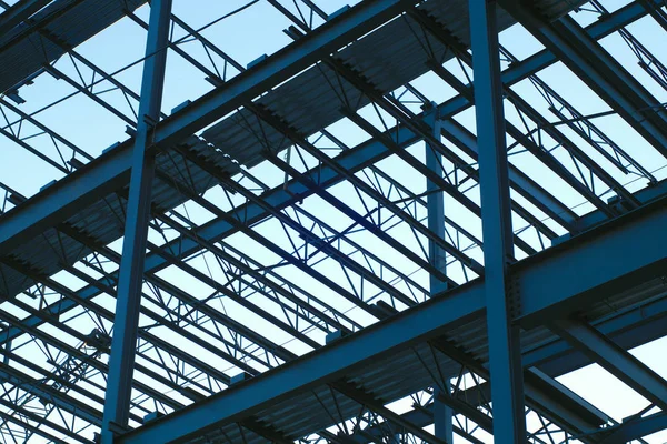 metal beam structure construction site building frame