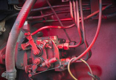 makine parçası mekanik motor teknolojisi kırmızı metal motor 